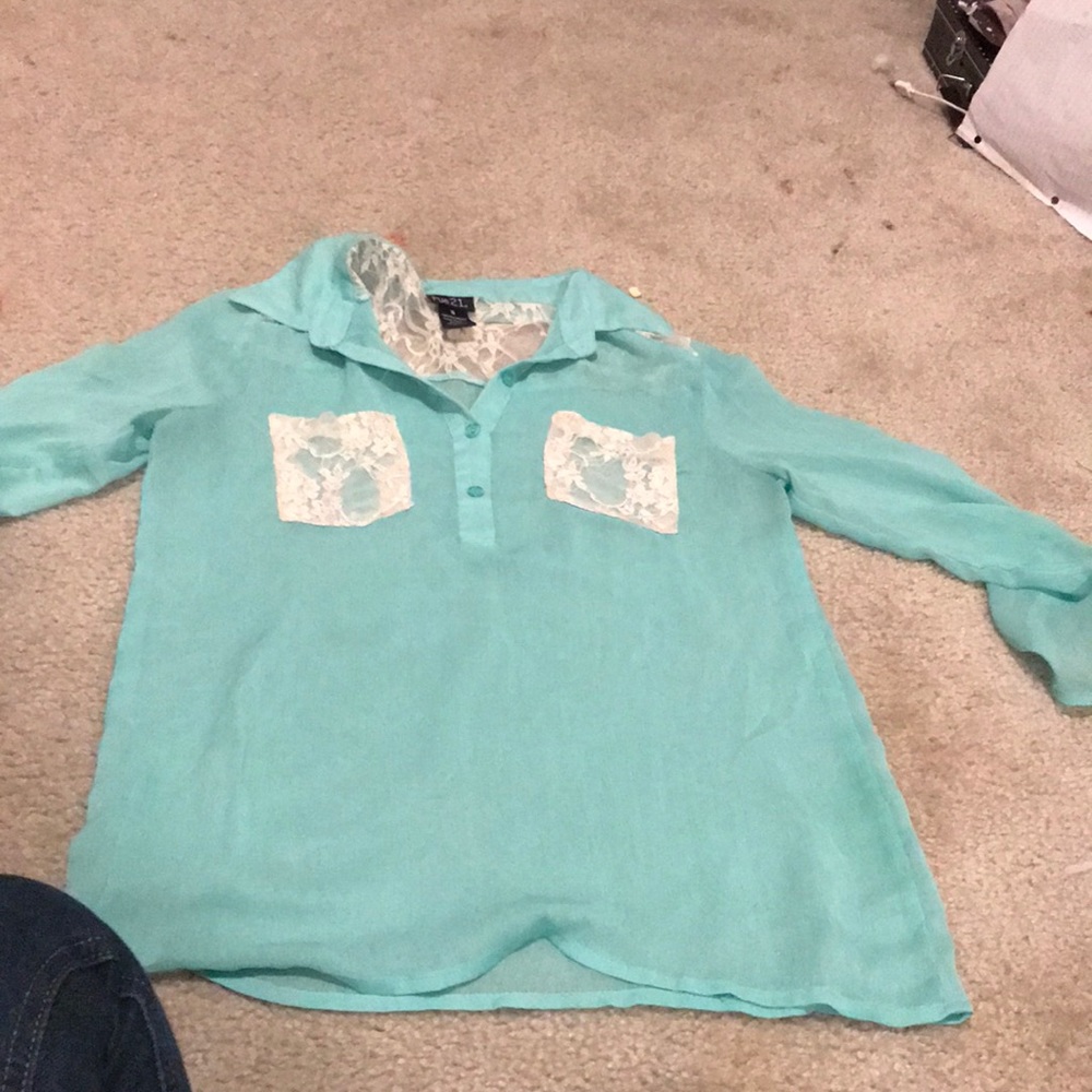 Green blouse